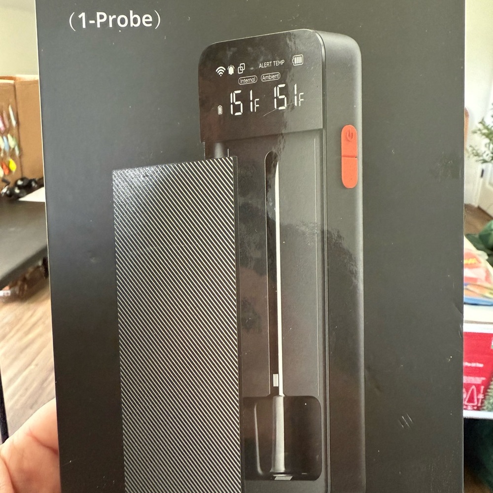 Smart Wireless Cooking Thermometer - Black